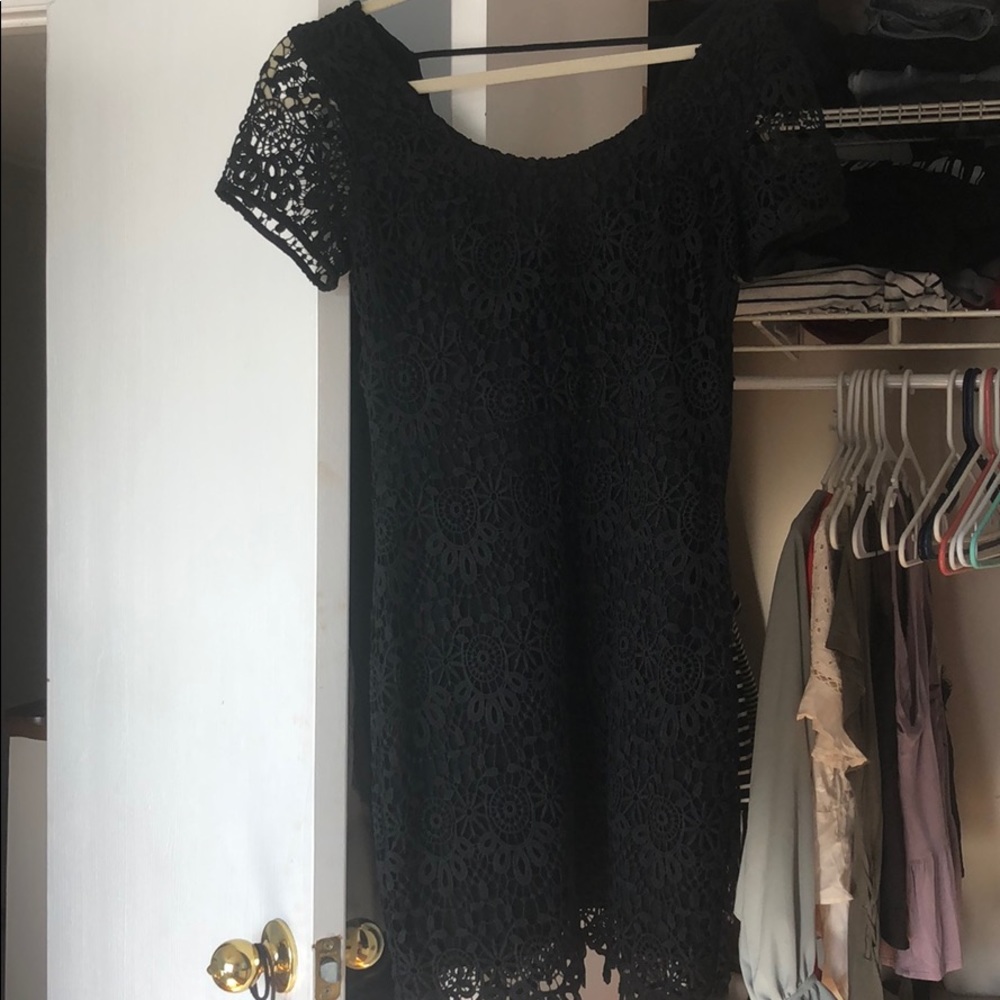 Hollister black lace dress